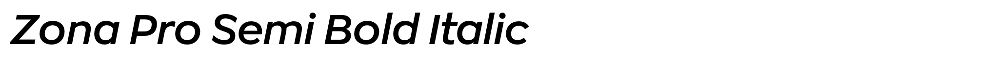 Zona Pro Semi Bold Italic image